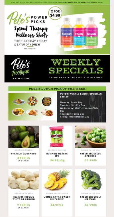 Pete's Fine Foods Flyer March 5 to 11