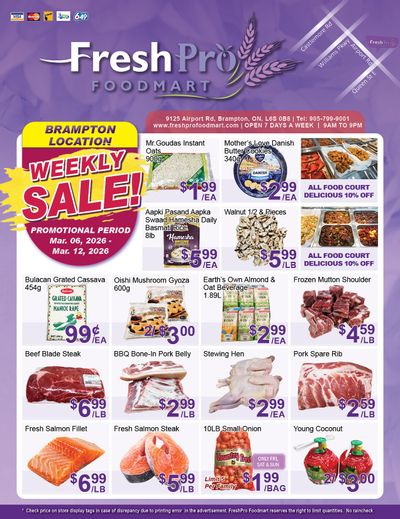 FreshPro Foodmart (Brampton) Flyer March 6 to 12