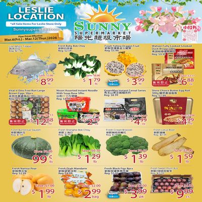Sunny Supermarket (Leslie) Flyer March 6 to 12