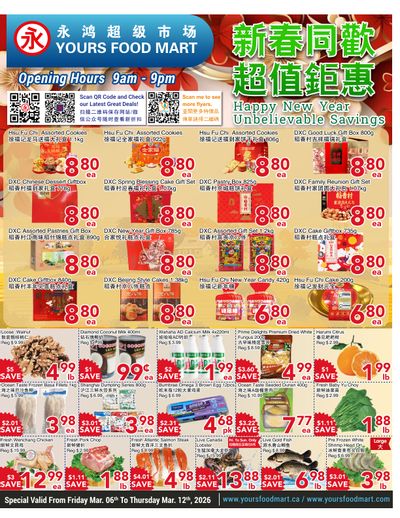 Yours Food Mart Flyer March 6 to 12