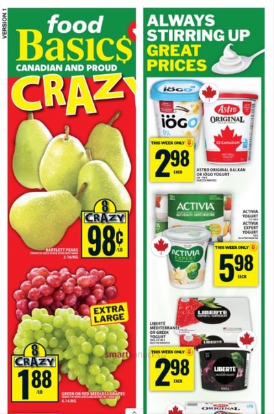 Food Basics Ontario: Bartlett Pears .98/lb + Flyer Deals March 5th – 11th