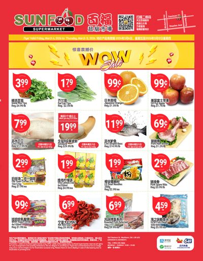 Sunfood Supermarket Flyer March 6 to 12