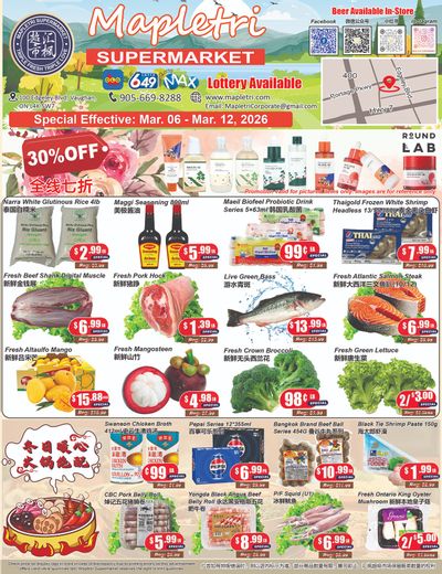Mapletri Supermarket Flyer March 6 to 12