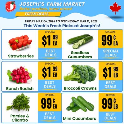 Joseph's Farm Market Flyer March 6 to 11