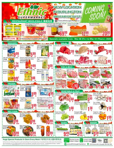 Ethnic Supermarket (Guelph) Flyer March 6 to 12