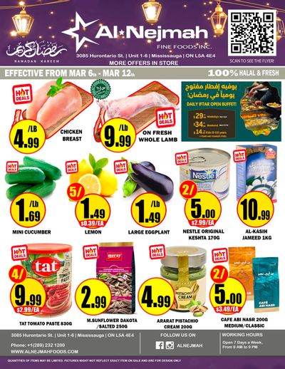 Alnejmah Fine Foods Inc. Flyer March 6 to 12