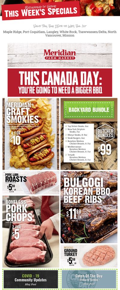 Meridian Meats and Seafood Flyer June 25 to July 1