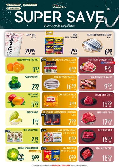 Market Ribbon Flyer March 6 to 12