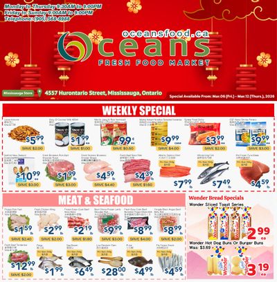 Oceans Fresh Food Market (Mississauga) Flyer March 6 to 12