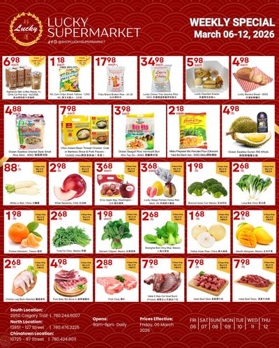 Lucky Supermarket (Edmonton) Flyer March 6 to 12