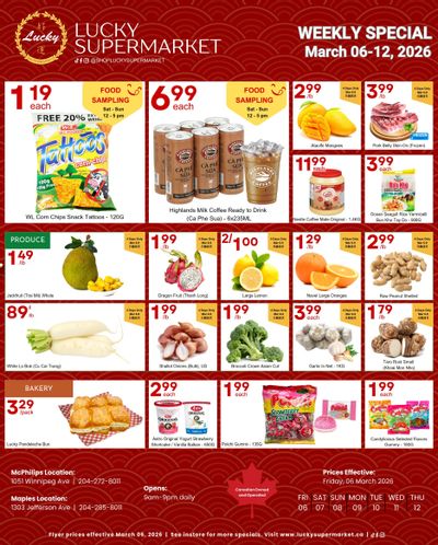 Lucky Supermarket (Winnipeg) Flyer March 6 to 12