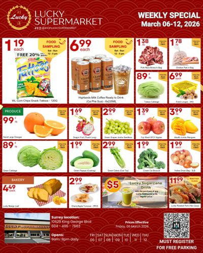 Lucky Supermarket (Surrey) Flyer March 6 to 12