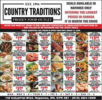 Country Traditions Flyer March 5 to 12