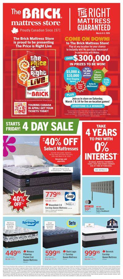 The Brick Mattress Store Flyer March 6 to 18