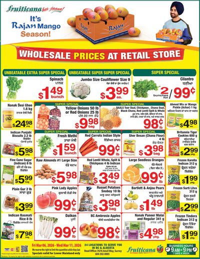 Fruiticana (Greater Vancouver) Flyer March 6 to 11