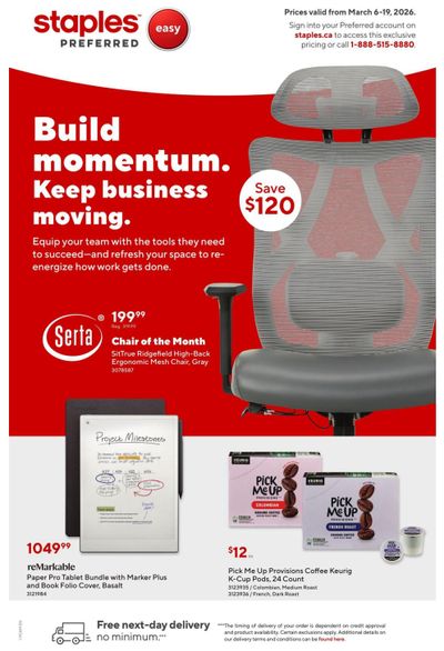 Staples Preferred Flyer March 6 to 19