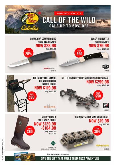 Cabela's Flyer March 6 to 8