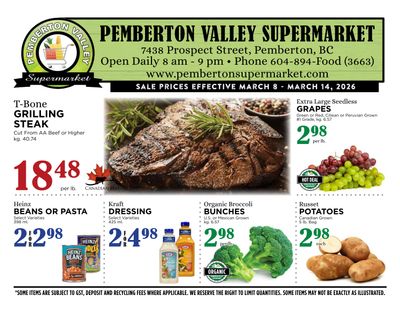 Pemberton Valley Supermarket Flyer March 8 to 14