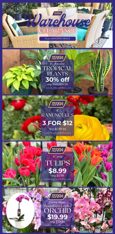 Terra Greenhouses Flyer March 6 to 12