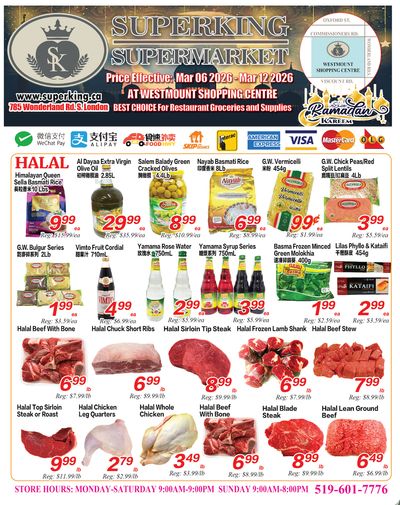 Superking Supermarket (London) Flyer March 6 to 12