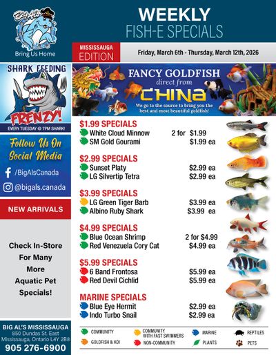 Big Al's (Mississauga) Weekly Specials March 6 to 12
