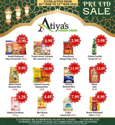 Atiya's Fresh Farm Flyer March 6 to 12