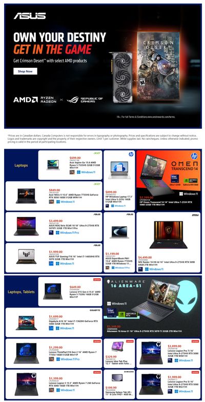 Canada Computers Flyer March 6 to 12