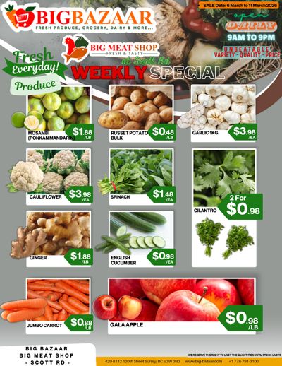 Big Bazaar Canada Flyer March 6 to 11