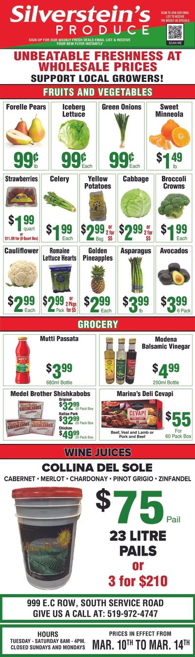 Silverstein's Produce Flyer March 10 to 14