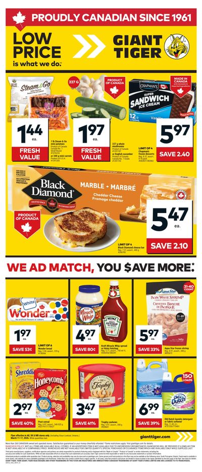 Giant Tiger (West) Flyer March 11 to 17