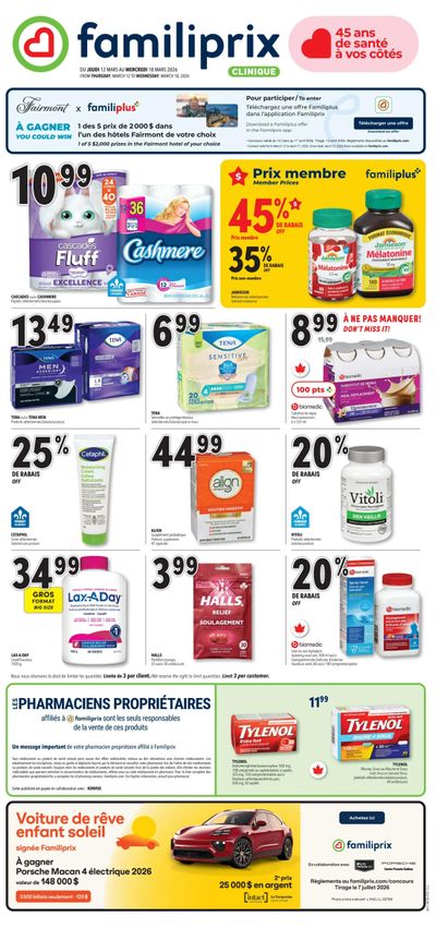 Familiprix Clinique Flyer March 12 to 18
