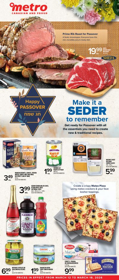 Metro (ON) Passover Flyer March 12 to 18