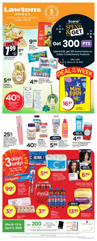 Lawtons Drugs (NB, NL,PI) Flyer March 13 to 19
