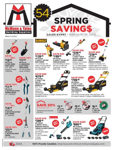 McMunn & Yates Building Supplies Flyer March 12 to 25