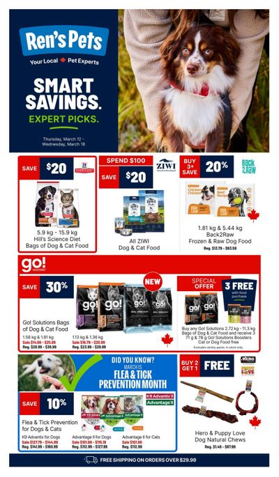 Ren's Pets Flyer March 12 to 18