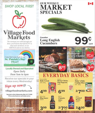 Village Food Markets Flyer March 11 to 17