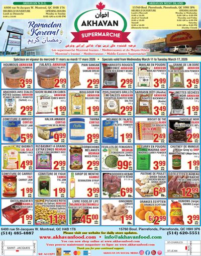 Akhavan Supermarche Flyer March 11 to 17