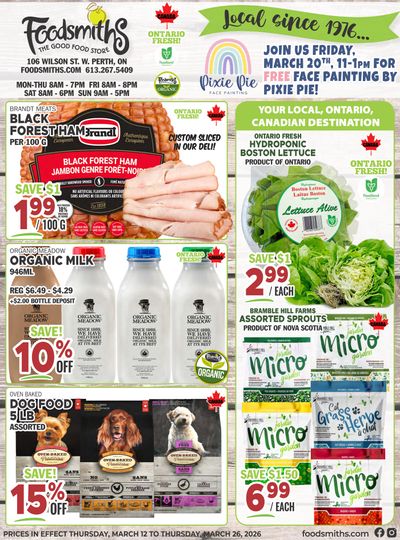 Foodsmiths Flyer March 12 to 26