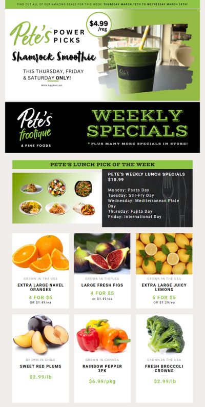 Pete's Fine Foods Flyer March 12 to 18
