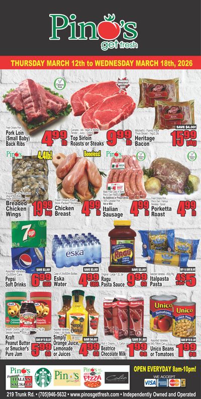 Pino's Flyer March 12 to 18