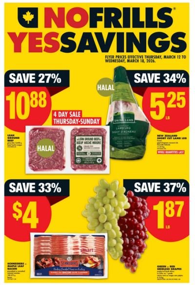 No Frills Ontario Flyer Deals March 12th – 18th