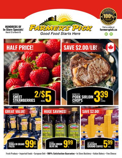 Farmer's Pick Flyer March 12 to 18