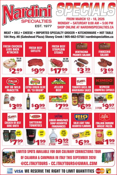 Nardini Specialties Flyer March 12 to 18