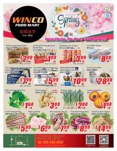 WinCo Food Mart (HWY 7) Flyer March 12 to 18
