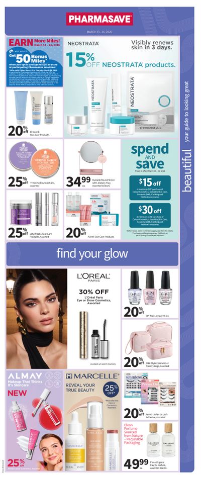 Pharmasave (ON & West) Beauty Flyer March 13 to 26