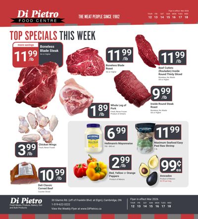 Di Pietro Food Centre Flyer March 12 to 18