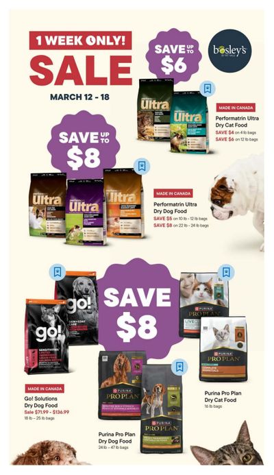 Bosley's by PetValu Flyer March 12 to 18