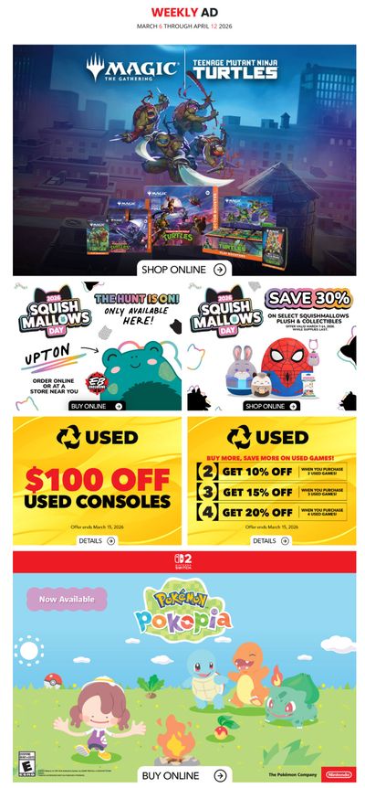 EB Games Flyer March 6 to April 12