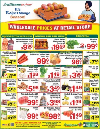 Fruiticana (Greater Vancouver) Flyer March 12 to 18
