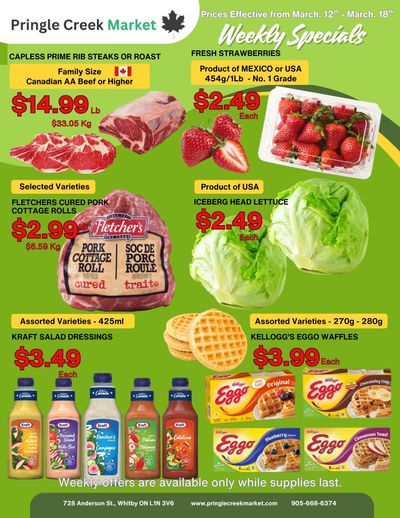 Pringle Creek Market Flyer March 12 to 18